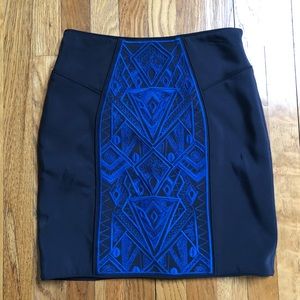 Tibi New York Lace Print Skirt